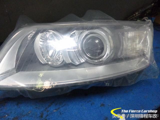 奥迪a6原车海拉六透镜改灯,a6海拉五透镜
