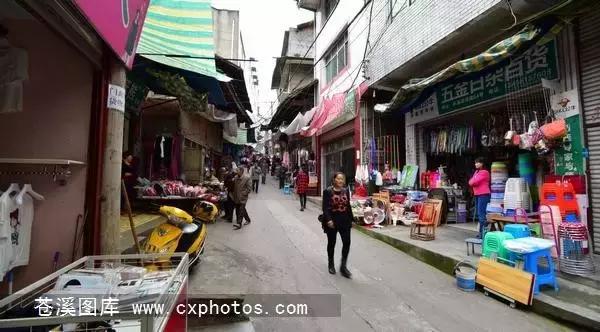 东溪古镇街景,苍溪县古镇全景图