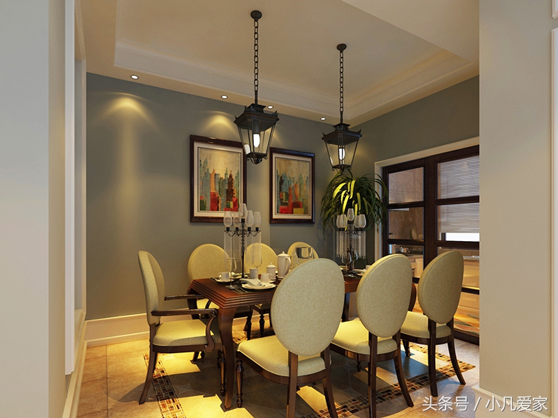 美式风格实景,美式风格精装效果图