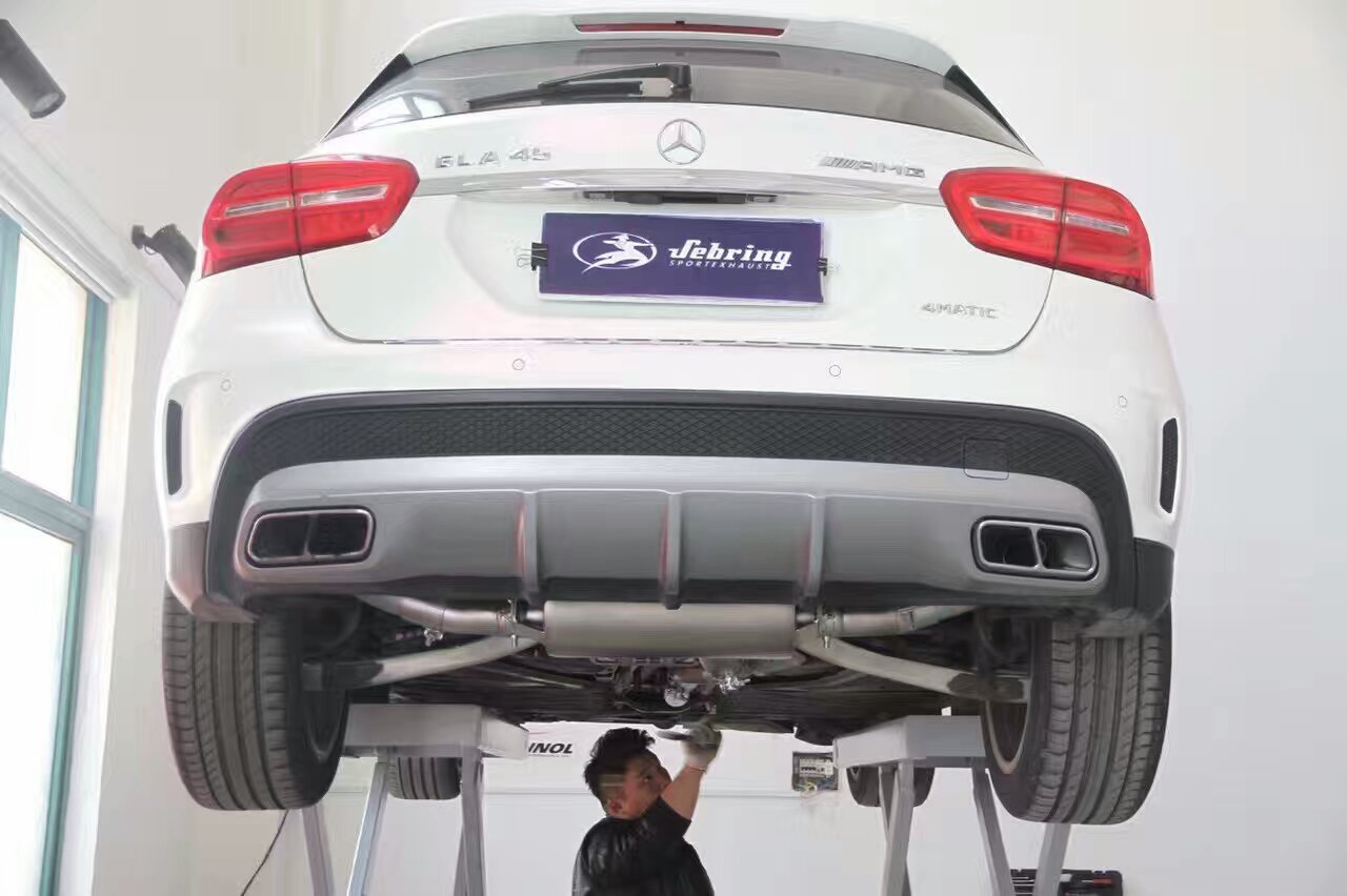 奔驰GLA45改装奥地利Sebring中尾段双边单出阀门排气