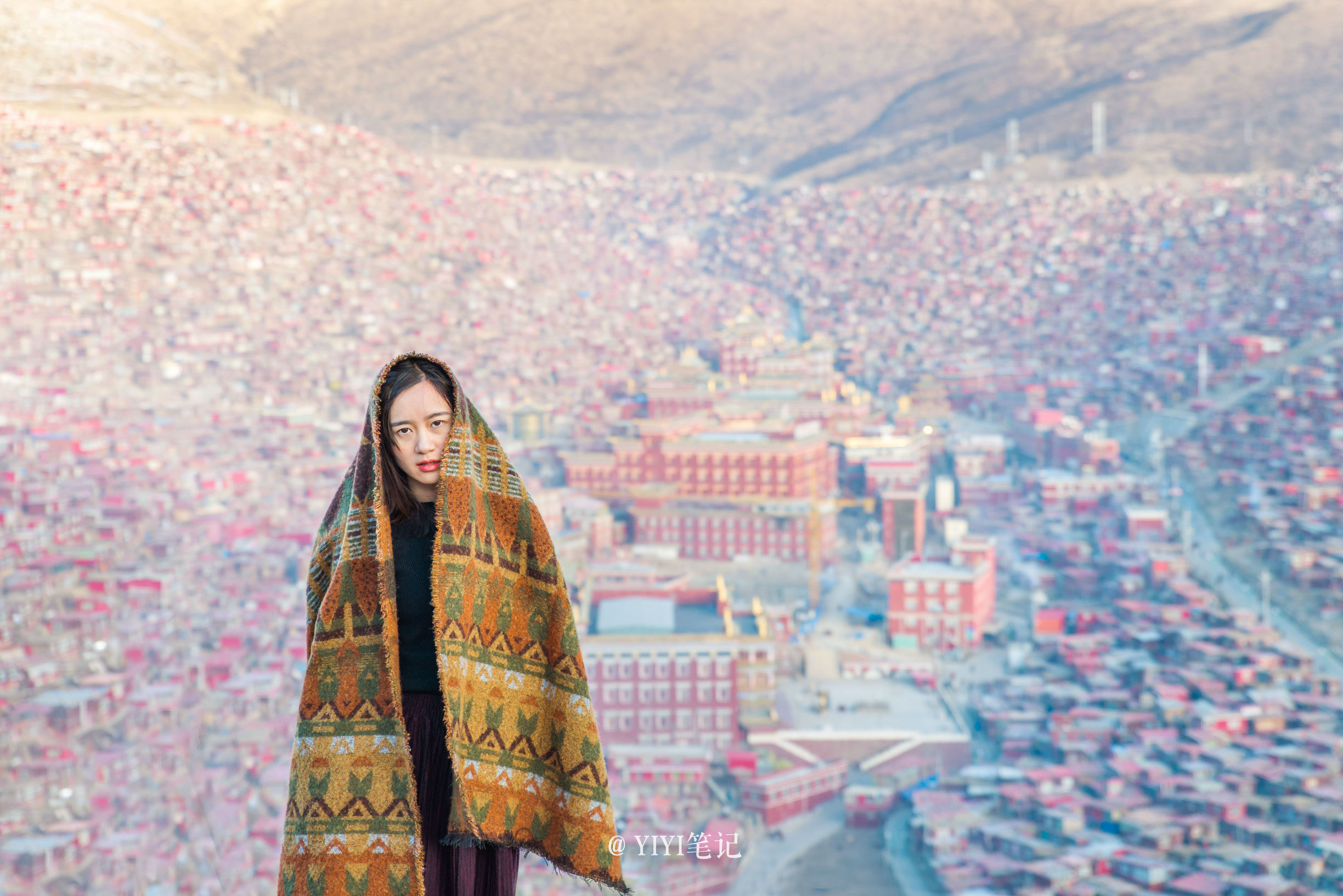 色达的冬天的美景,冬天的色达