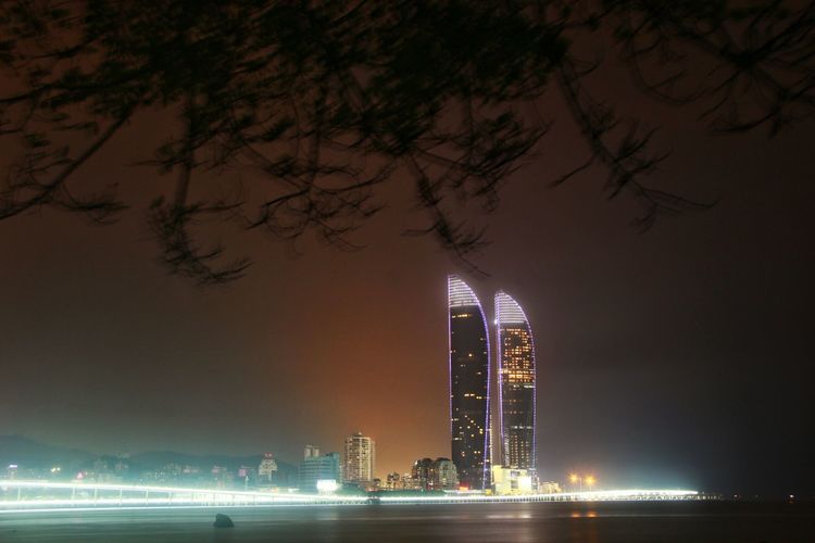 云上厦门看厦门夜景,海上看厦门