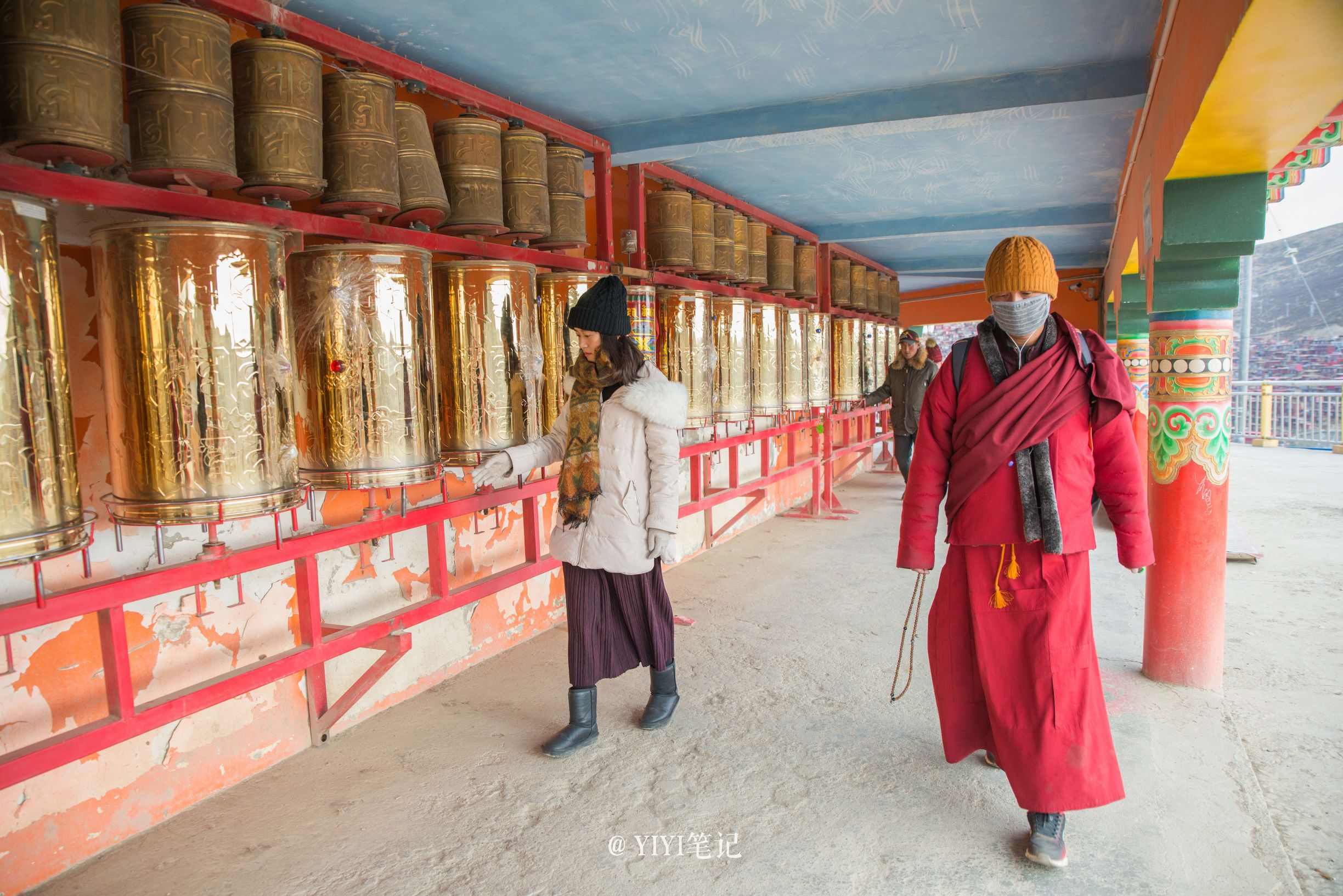 色达的冬天的美景,冬天的色达