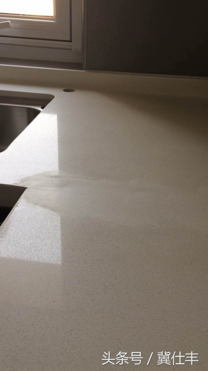 石英石灶台接缝粗糙,石英石没有接缝机如何接缝