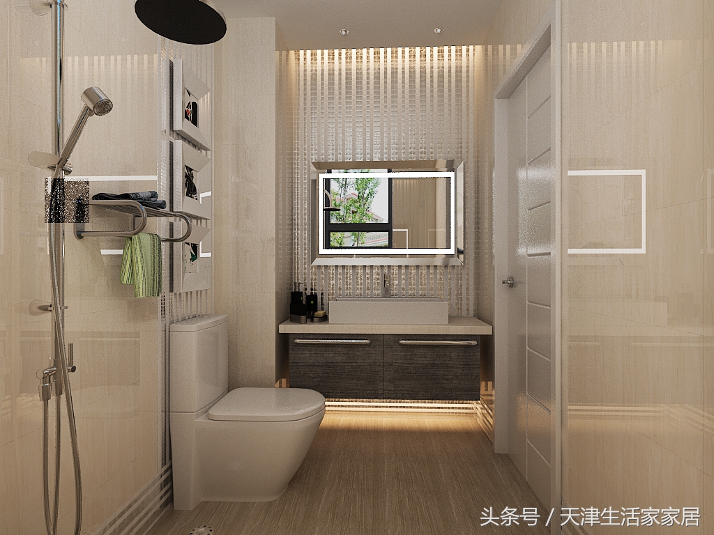 天津生活家装设计,金海岸商品楼147方装修风格