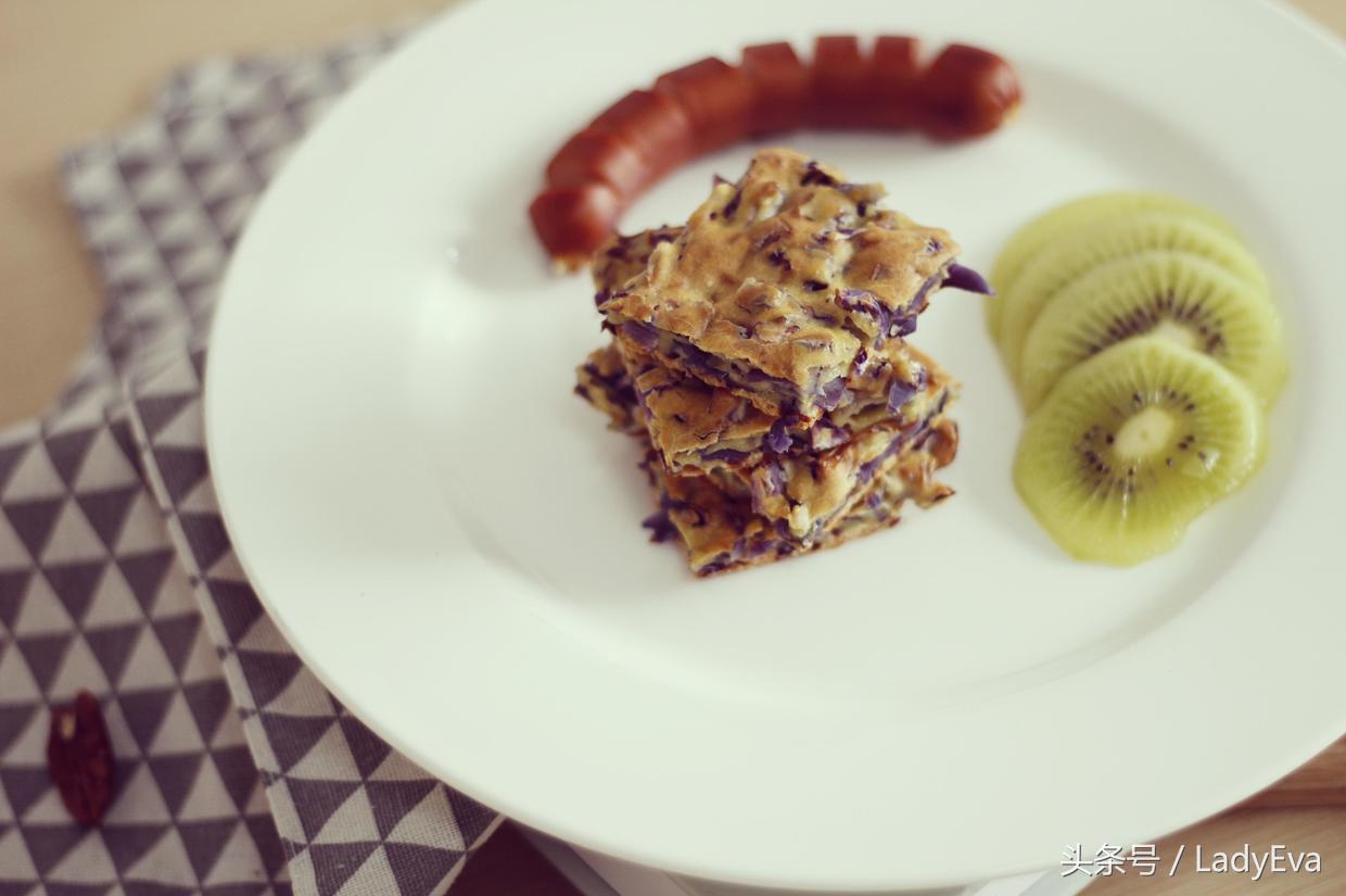 凉拌紫甘蓝清脆爽口健康低脂,紫甘蓝最好吃低脂高蛋白食物