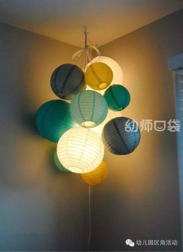 灯笼装饰幼儿园简单漂亮,幼儿园新年手工吊饰环创走廊灯笼