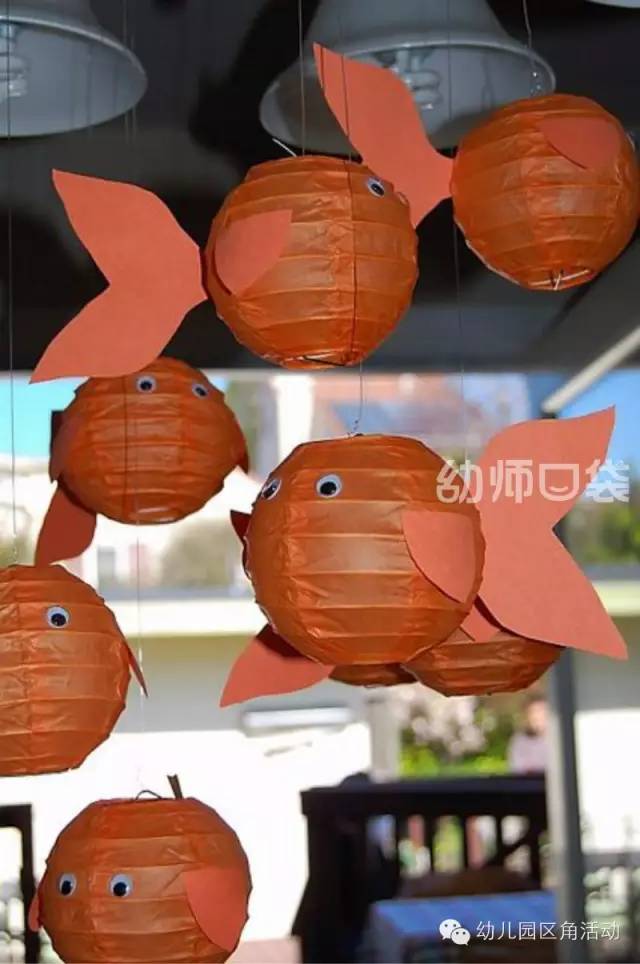 灯笼装饰幼儿园简单漂亮,幼儿园新年手工吊饰环创走廊灯笼