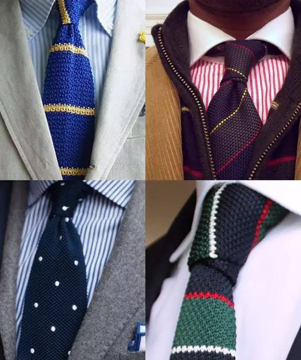 学院风两件套针织领带,时尚针织领带图片大全