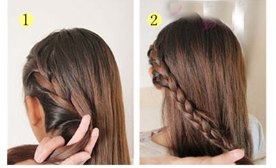 简单好看的韩式编发教程,韩式编发盘发图片