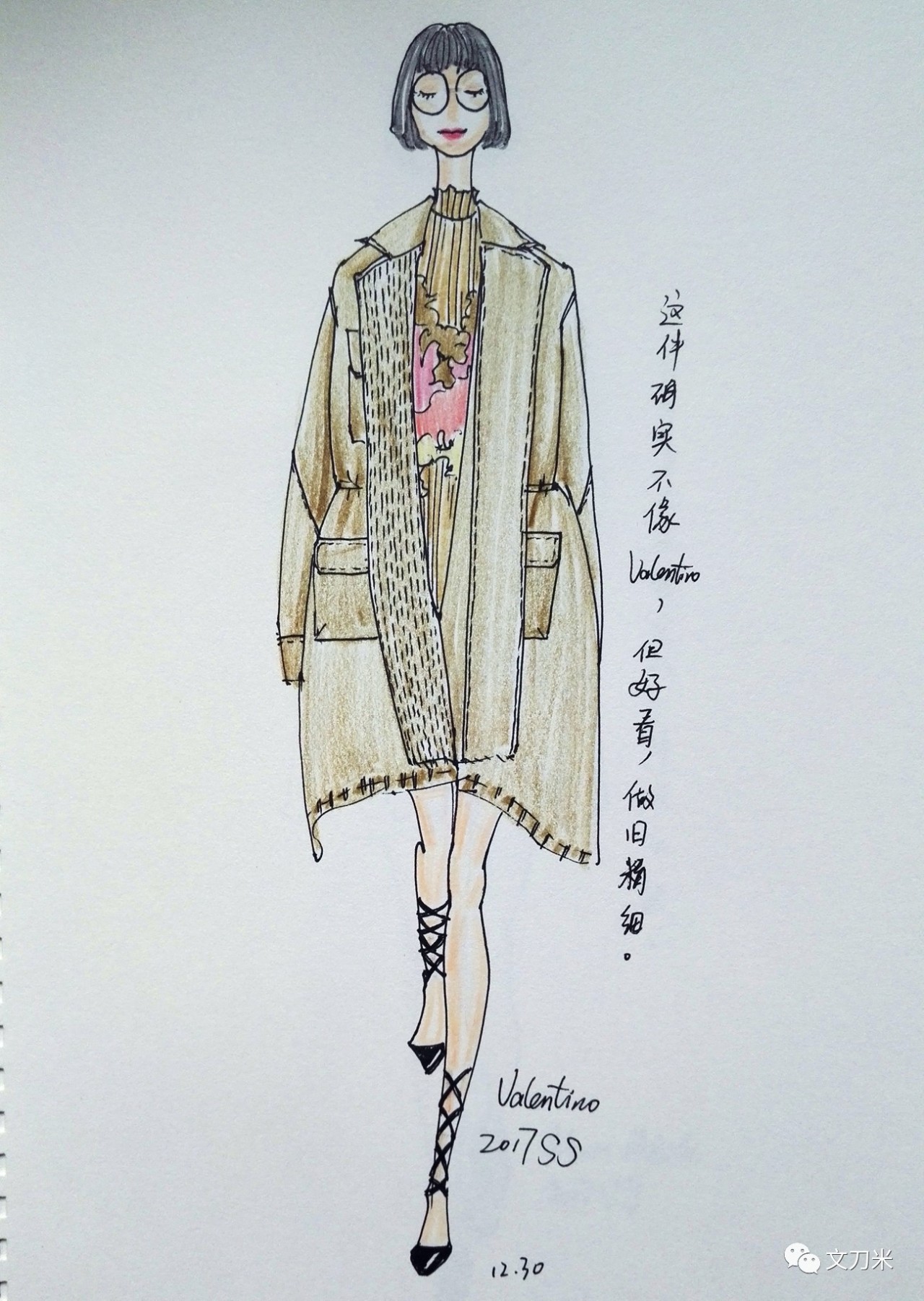 画画怎样穿衣服,风衣穿搭绘画教程