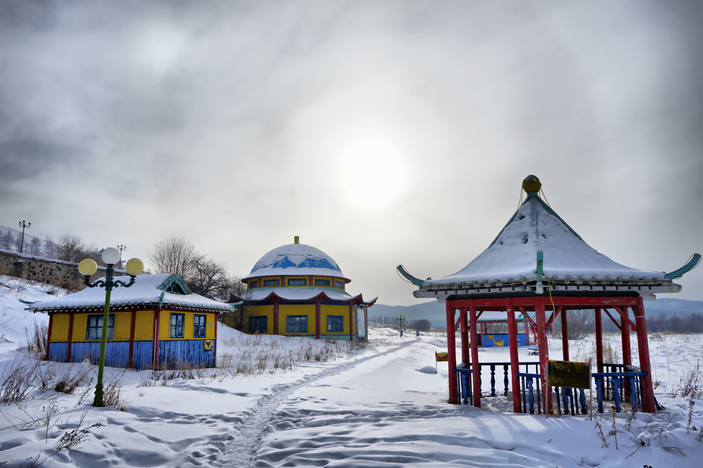 穿越内蒙古大草原雪景,来内蒙古大草原看雪