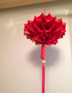 手工diy挂件新年快乐灯,2024龙年春节手工diy