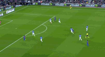 西甲内马尔破门难救主,西甲巴萨2-1马竞全场