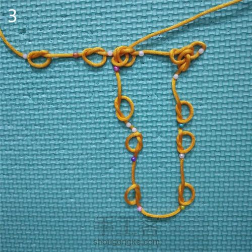 幻彩绳结编织,手绳编织平结双色