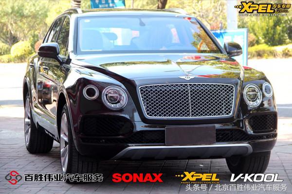 宾利添越车衣施工视频,宾利添越装贴xpel隐形车衣