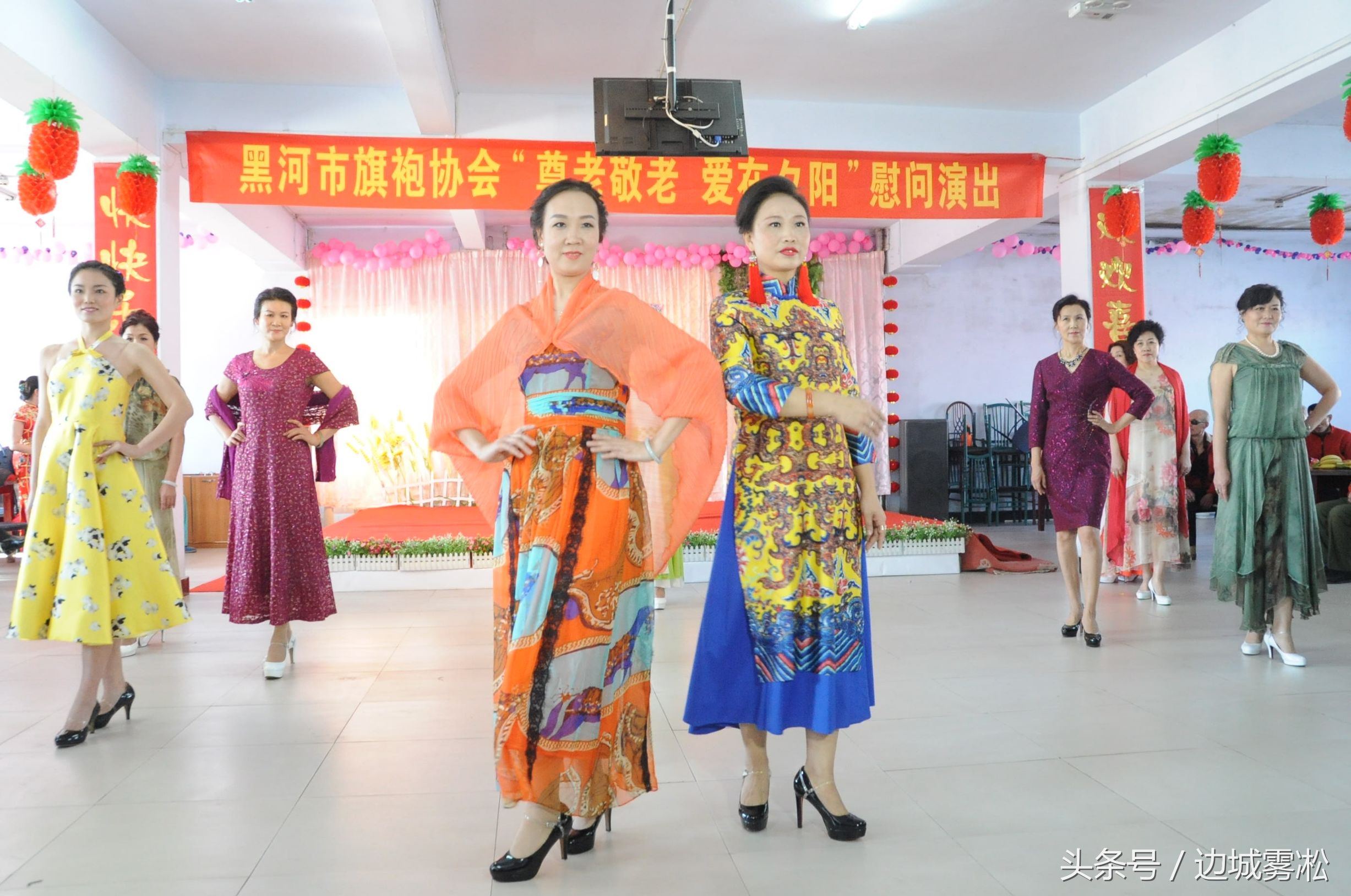 黑河市旗袍协会春节晚会,北安市旗袍协会三周年开场秀