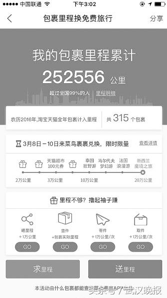 武汉网购达人一年包裹315个，包裹总里程25万公里