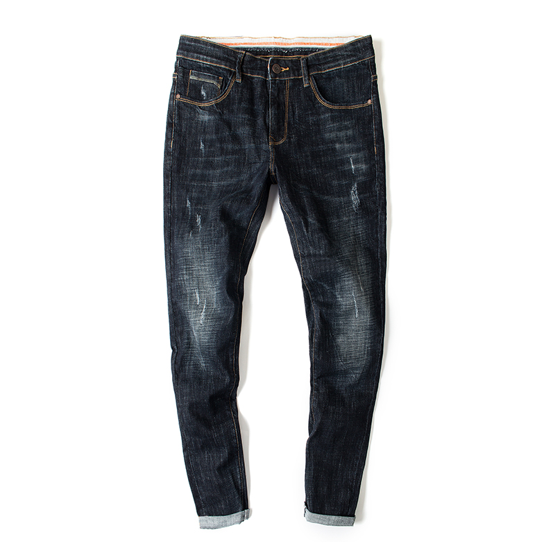 潮流百搭型男小脚牛仔裤,高颜值牛仔裤男士显腿瘦