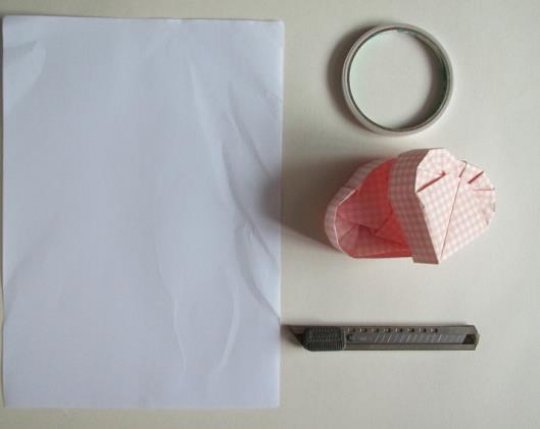 组合心形礼品盒折纸图解教程,心形收纳盒折纸大全