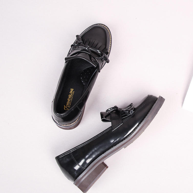 188软牛皮复古气质低跟单鞋女,女单鞋新款2022爆款气质单鞋