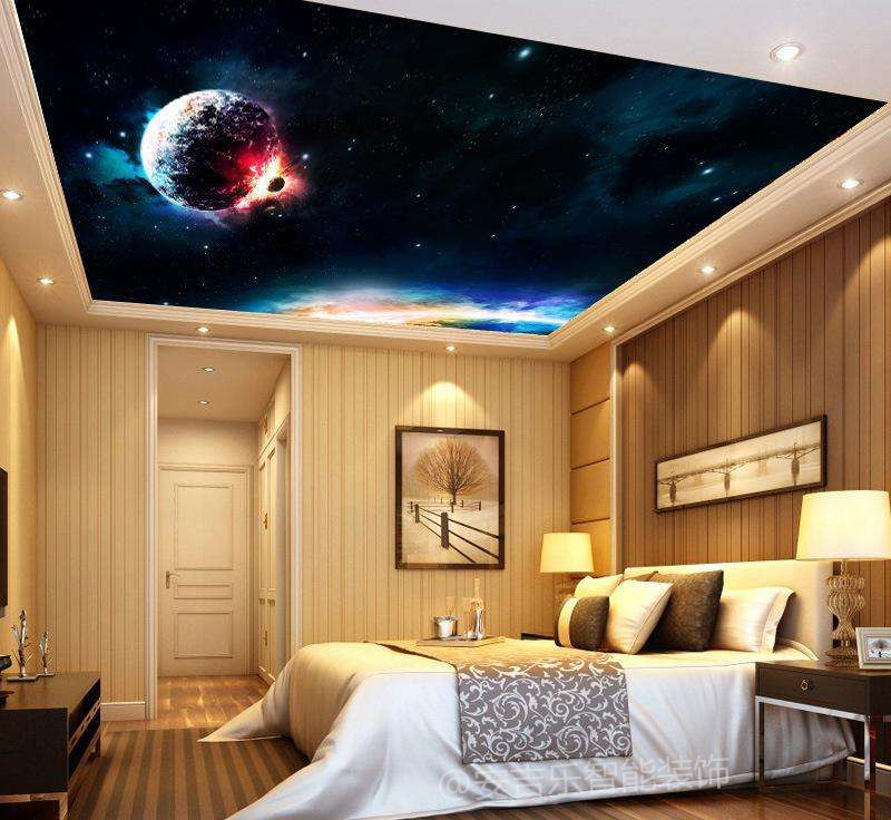 白色墙纸的装修效果,墙纸店装修效果图片