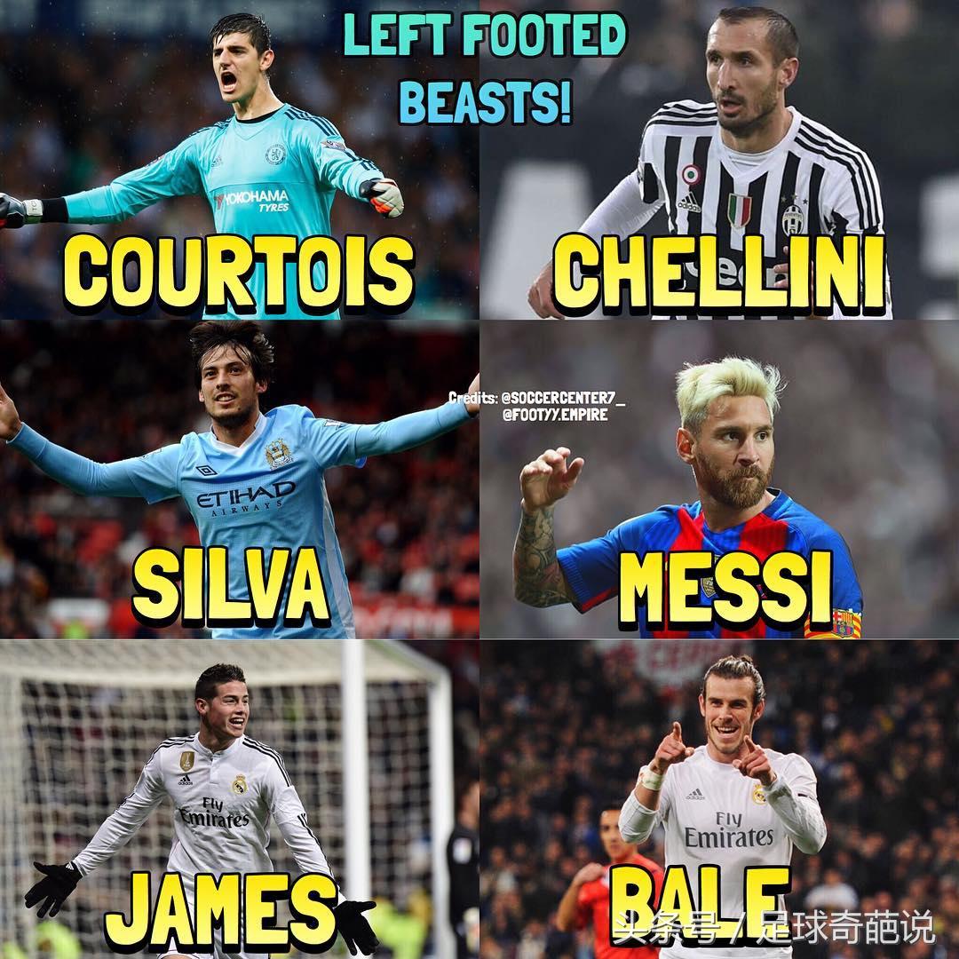 哪些球星脚尖射门,惯用左脚的球星