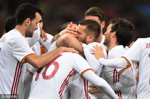 热身赛-席尔瓦点杀德乌洛费乌破门西班牙2-0法国