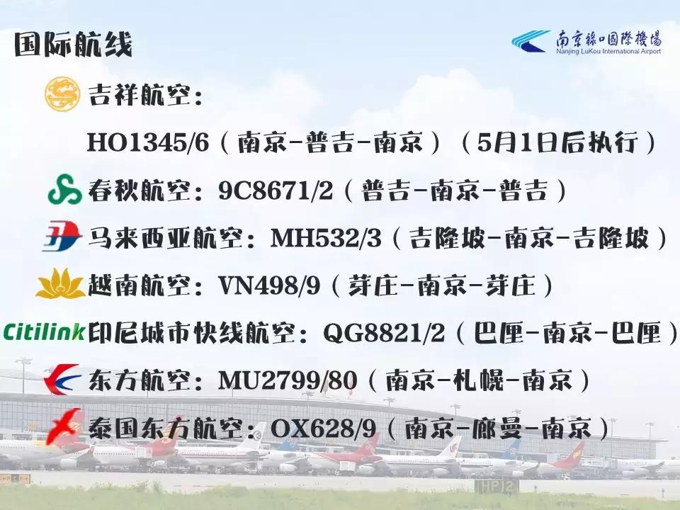 南京机场国际航线恢复,南京禄口机场国际航线