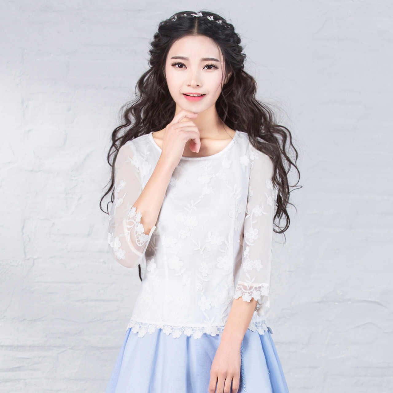 冬季雪纺衣中长款,洋气百搭上衣中长款雪纺