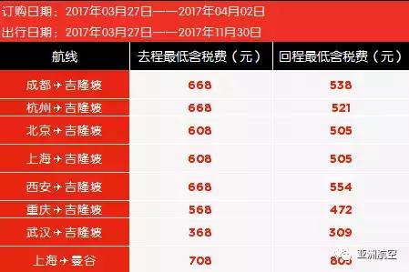 亚航上海飞普吉岛,亚航泰国境内机票什么时候便宜