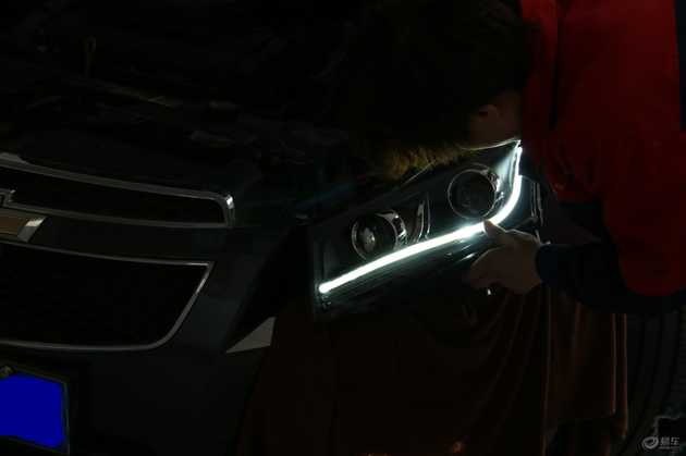 18科鲁兹大灯改装案例,雪佛兰18款科鲁兹改装led矩阵大灯