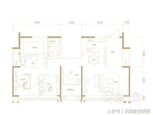 130平三居室美式风格重庆中渝香奈公馆12.61万装修
