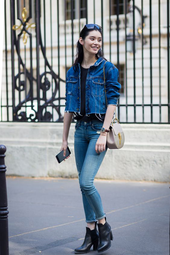 张翰热巴娜扎红裙撞衫,撞衫牛仔外套