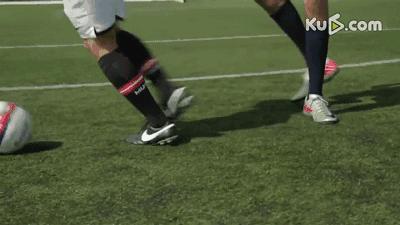 足球过人教学c罗扣球,足球虚晃扣球过人