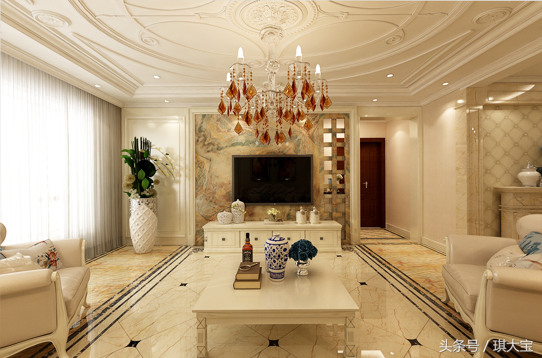 15万装修97平米的房子,15万装修100平方奶油风房子