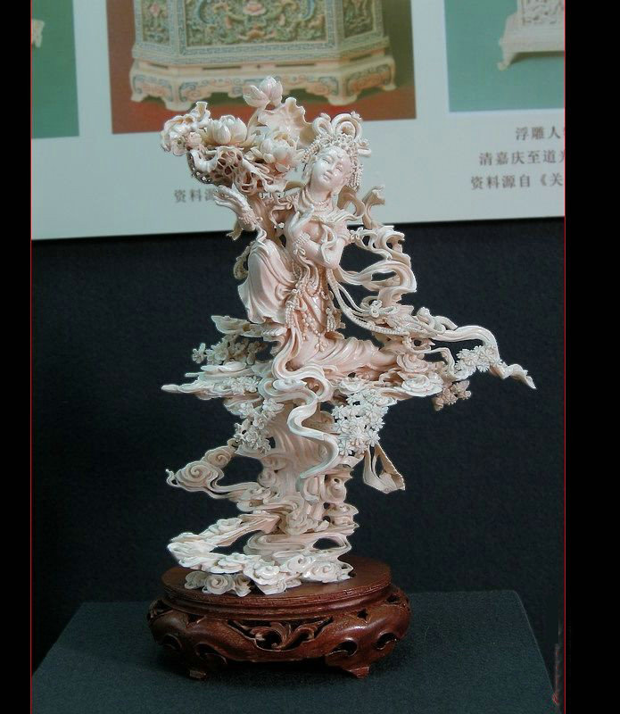 广州牙雕著名作品,极品传神古朴牙雕