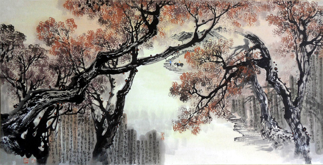 最新曾刚彩墨山水画技法,曾刚彩墨山水技法教学宝典