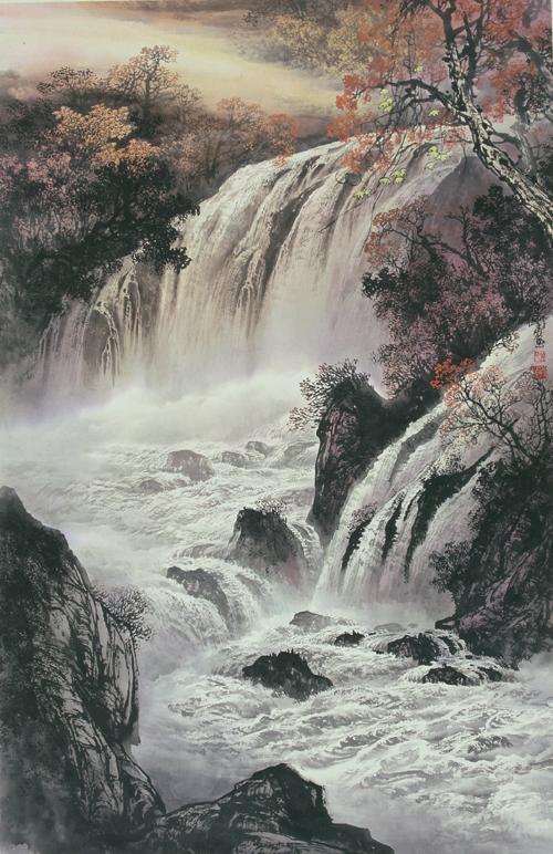 最新曾刚彩墨山水画技法,曾刚彩墨山水技法教学宝典