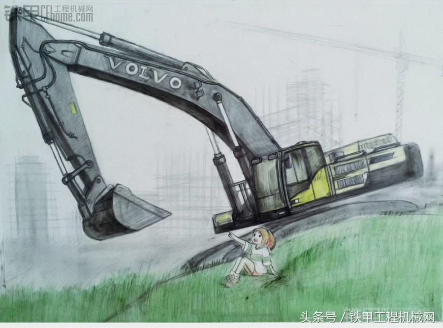 大学生坚持8年每天画挖掘机，现已达到“大师”级别！