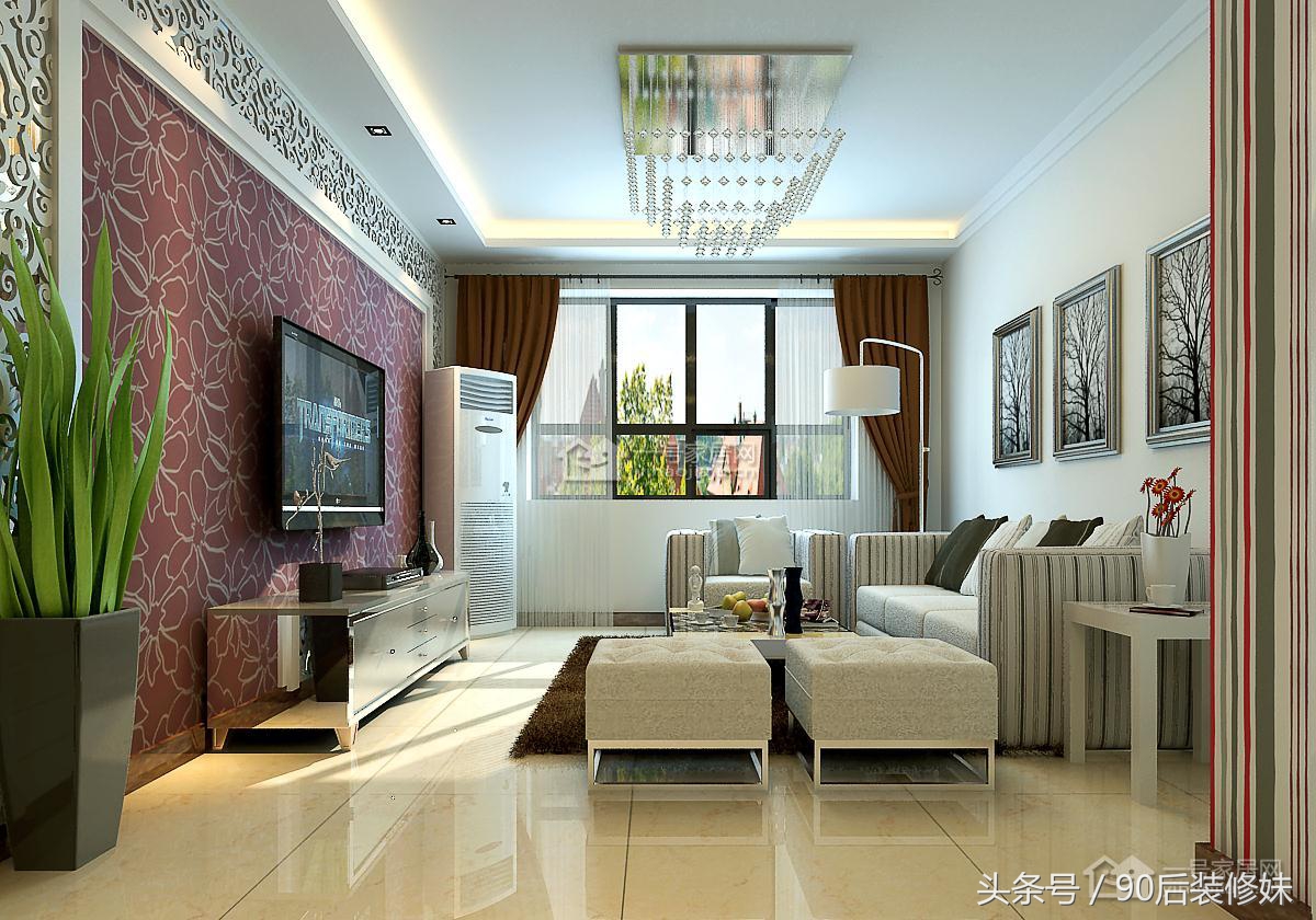 昆明兴港珑湾现代简约128平米三房二厅二卫清新装修效果图