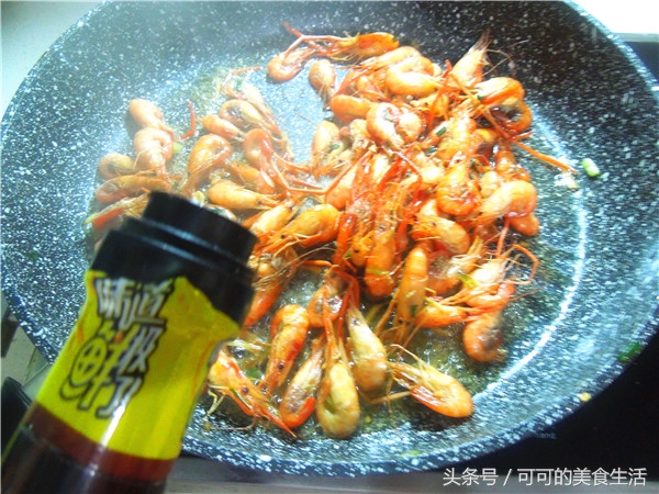 油爆清水河虾,壳肉分离的油爆虾