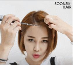 跟着这条“神秘线”分头发,不会秃.....