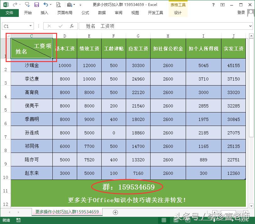 excel斜线和双斜线怎么画,excel斜线表头后面的格子怎么制作