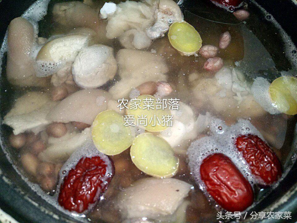 猪脚花生养生汤,猪脚花生补血