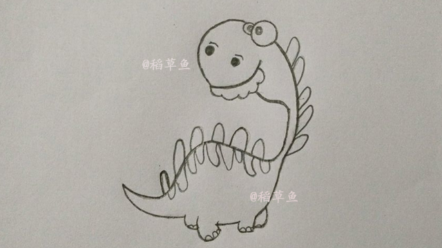 三年级恐龙简笔画带颜色带背景的,南方巨兽龙恐龙简笔画图片大全