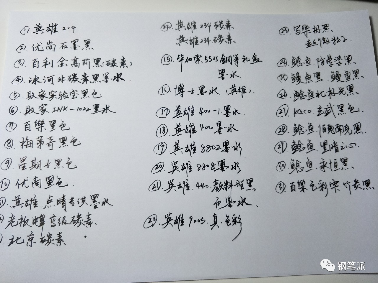 国产蓝黑色墨水测评,变态墨水