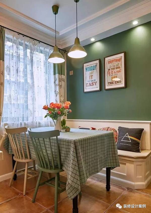 2米宽卡座餐厅设计效果图,餐厅现代简约卡座设计小户型