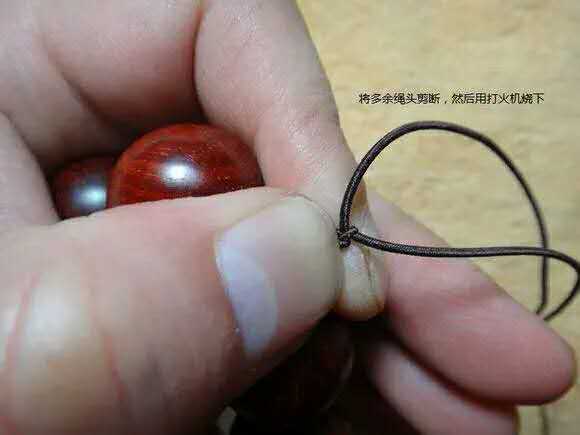 紫檀佛塔打结,小叶紫檀手串侧挂佛头打结方法