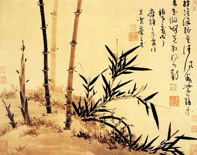 有关梅兰竹菊的中国国画作品,国画梅兰竹菊